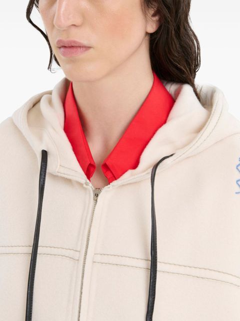 Marni embroidered parka jacket - Neutrals