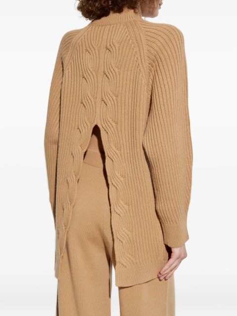 Max Mara cable-knit high-neck jumper - Brown - zdjęcie produktu nr 2