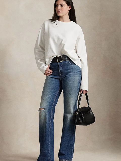 Polo Ralph Lauren longsleeve bawełniany kolor biały 211967107