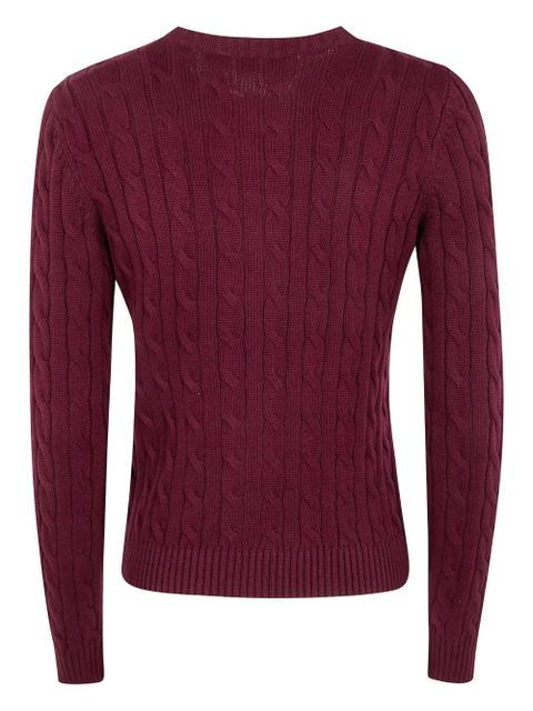 Lauren Ralph Lauren cable-knit button cardigan - Red - zdjęcie produktu nr 2