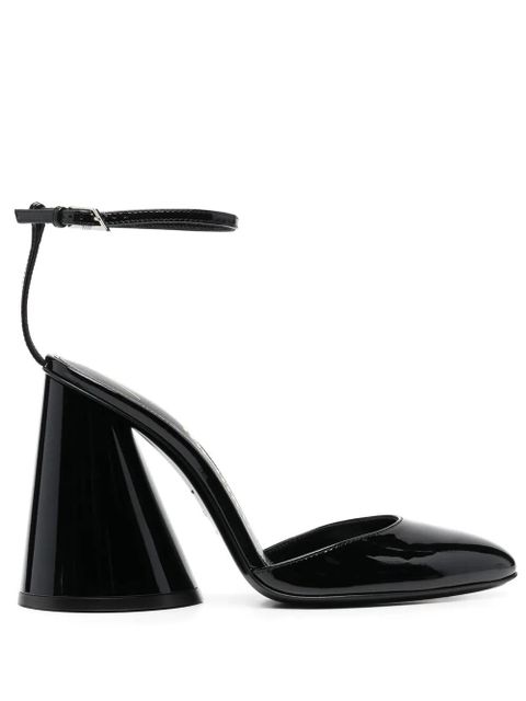 The Attico pointed-toe leather pumps - Black - zdjęcie produktu nr 1