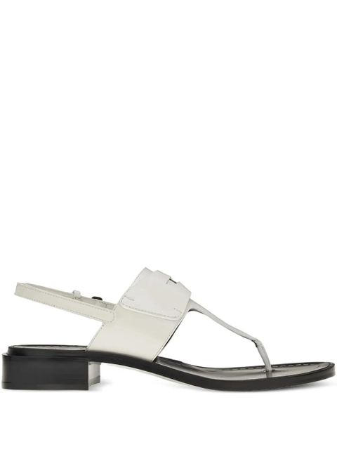 Ferragamo Nya leather ankle-strap sandals - White - zdjęcie produktu nr 1