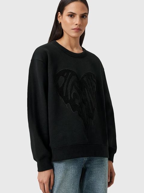 AllSaints sweter bawełniany TRIP damski kolor czarny W032JD - zdjęcie produktu nr 1