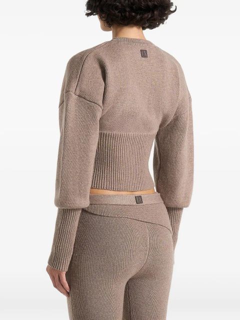 Manière De Voir ribbed button knitted cardigan - Neutrals