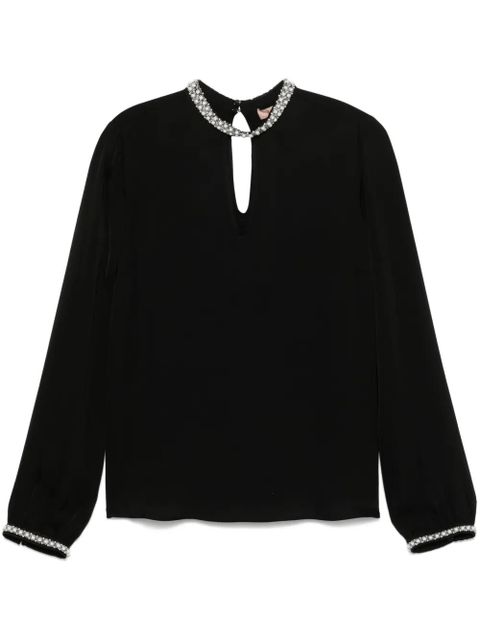 TWINSET crepe blouse - Black - zdjęcie produktu nr 1