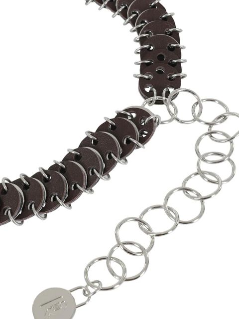 Rabanne leather-chain belt - Brown - zdjęcie produktu nr 2