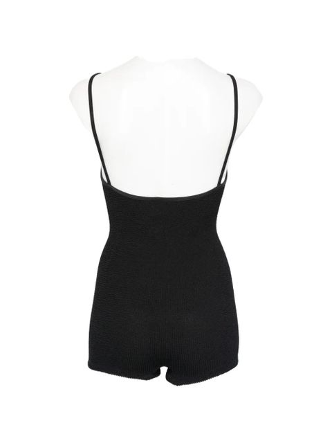 Hunza G Pamela Romper spaghetti strap swimsuit - Black - zdjęcie produktu nr 2
