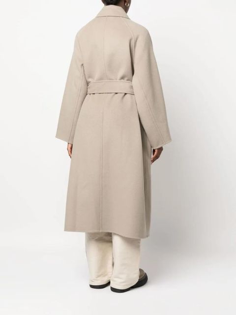 AMI Paris belted single-breasted coat - Neutrals