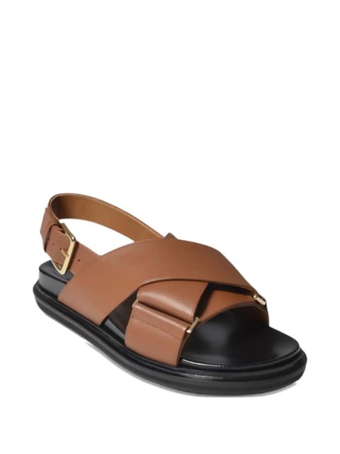 Marni crossover-strap sandals - Brown
