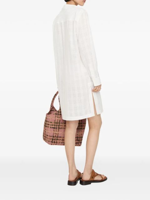 Burberry Check cotton voile dress - Neutrals