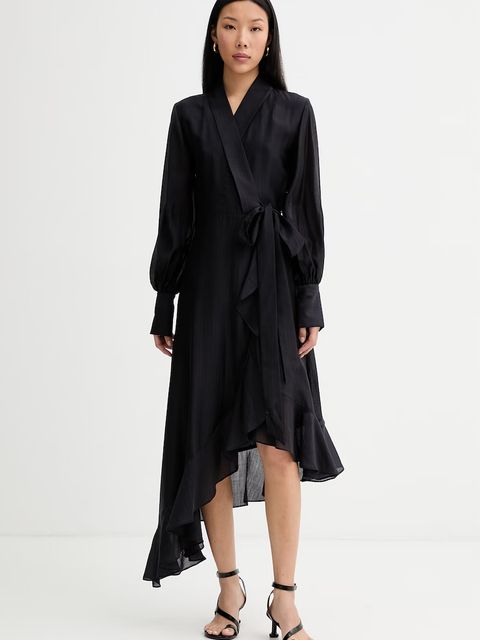 Blugirl Blumarine sukienka kopertowa z lyocellem - zdjęcie produktu nr 1