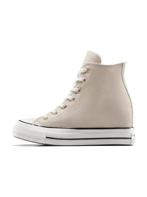 Converse trampki zamszowe Chuck 70 Wedge kolor beżowy A13833C