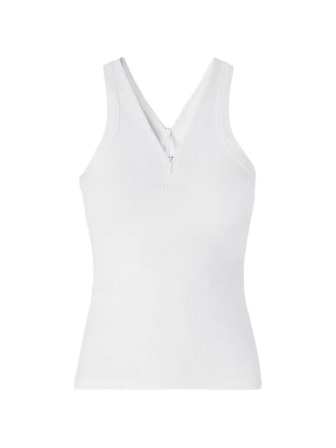 PINKO V-neck ribbed top - White - zdjęcie produktu nr 1