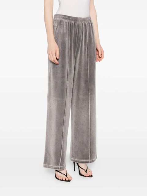 Alexander Wang crystal-embellished track pants - Grey