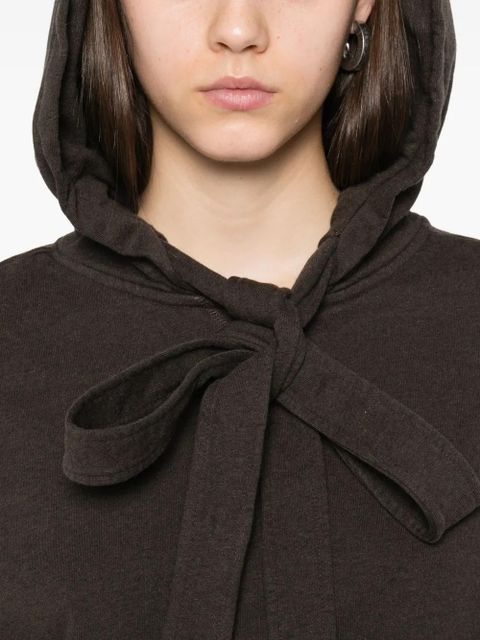 JW Anderson tie-fastening hoodie - Brown