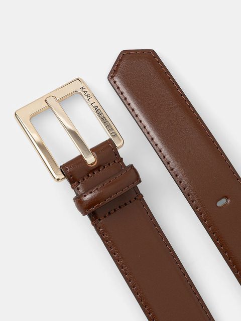Karl Lagerfeld pasek skórzany damski kolor brązowy A1W33147 - zdjęcie produktu nr 2
