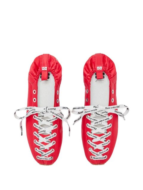 GANNI drawstring sneakers - Red