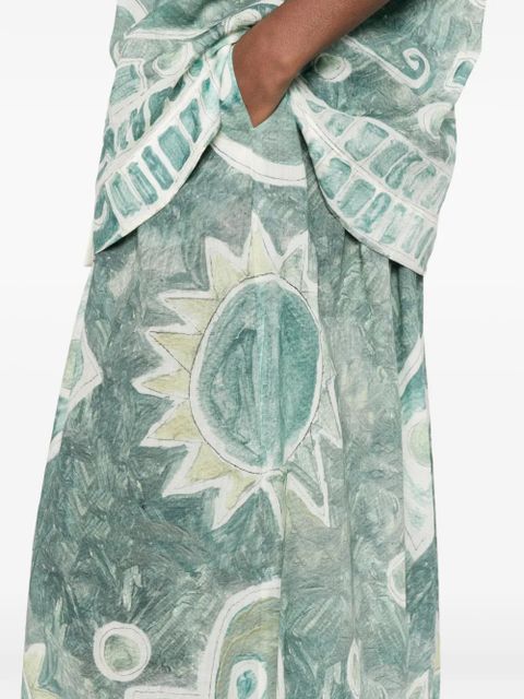 ALEMAIS Samira print trousers - Green