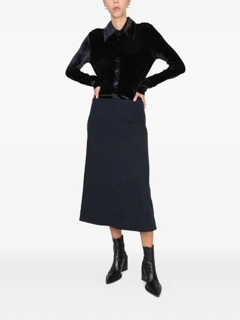 Jil Sander zip-fastening midi skirt - Blue