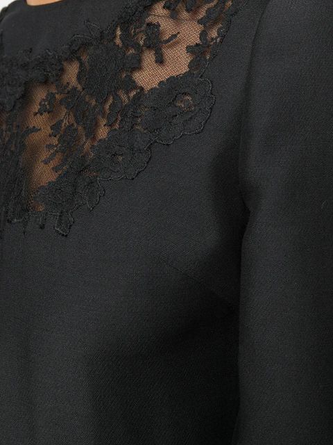 Valentino Garavani lace insert short dress - Black