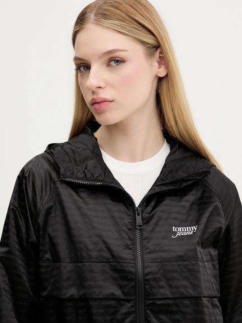 Tommy Jeans kurtka kolor czarny przejściowa oversize DW0DW20952 - zdjęcie produktu nr 2