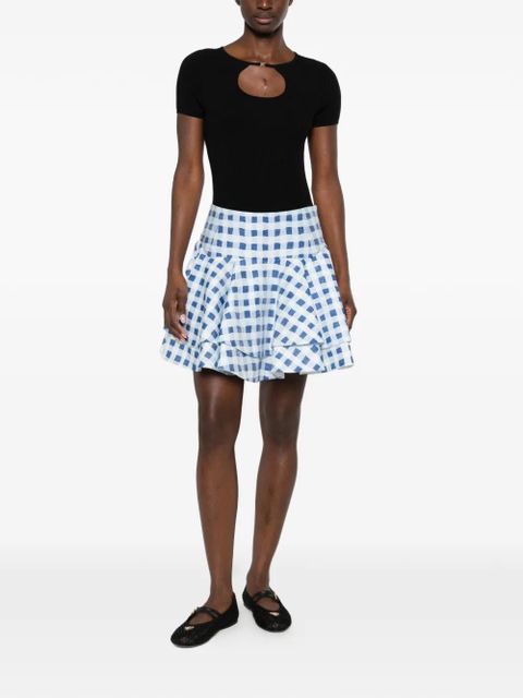 SANDRO check-pattern mini skirt - White - zdjęcie produktu nr 2