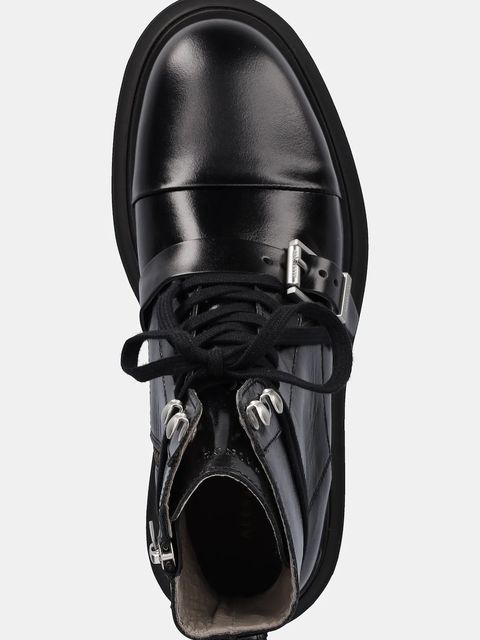 AllSaints workery skórzane Astrid Boot damskie kolor czarny na platformie W029FC