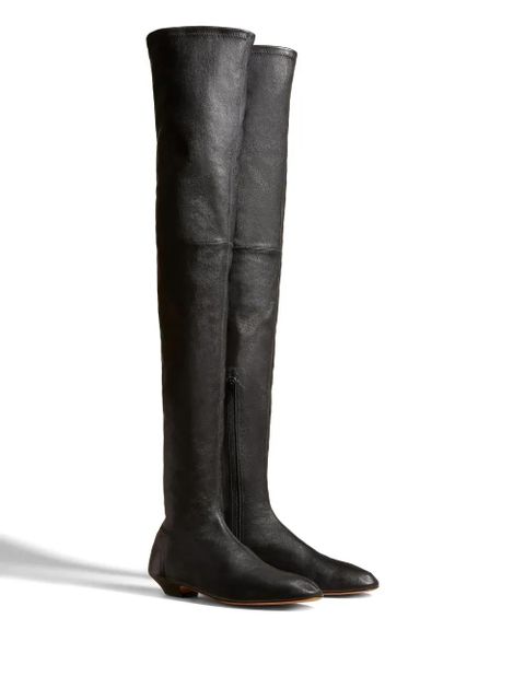 KHAITE Apollo leather boots - Black