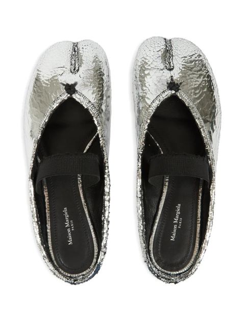 Maison Margiela Tabi leather slip-on mules - Silver - zdjęcie produktu nr 2