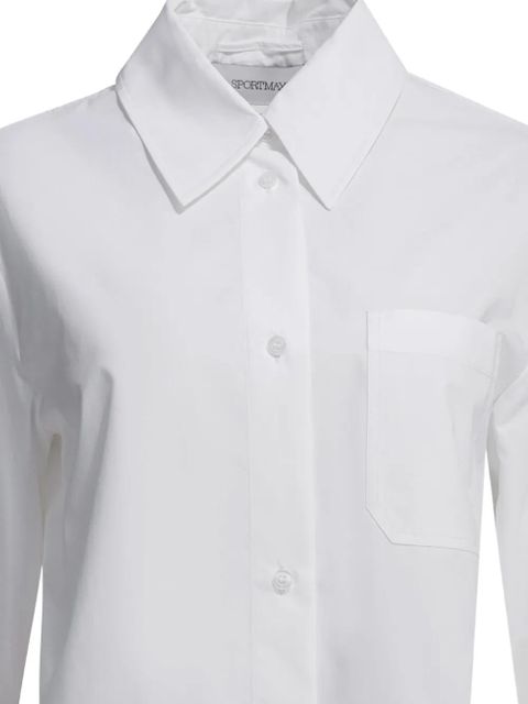 Max Mara pleated-back chest-pocket shirt - White