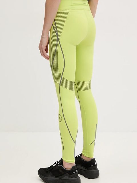 adidas by Stella McCartney legginsy treningowe TruePace kolor zielony z nadrukiem JJ0132