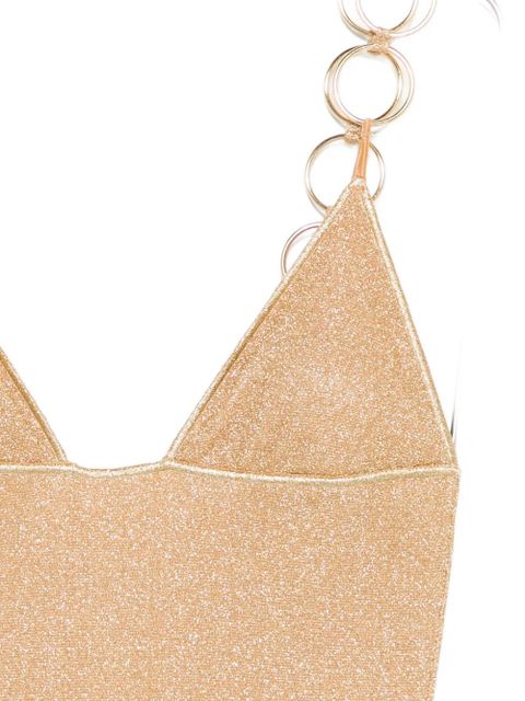 Oséree Lumiere ring triangle swimsuit - Gold