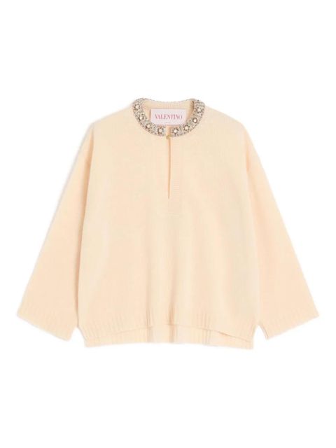 Valentino Garavani embroidered sweater - Neutrals