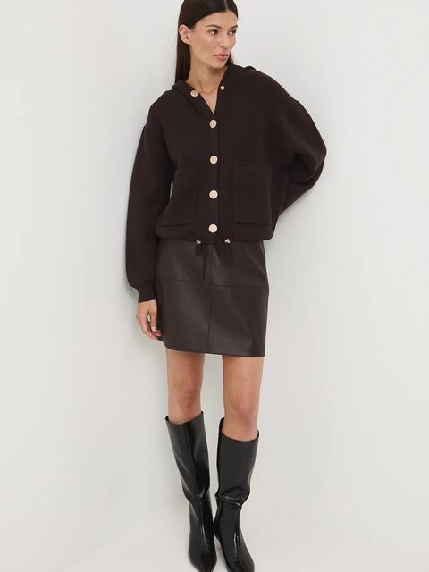 Medicine kardigan damski kolor brązowy - zdjęcie produktu nr 1