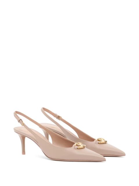 Valentino Garavani VLogoThe Bold Edition slingback pumps in calfskin 60mm - Neutrals - zdjęcie produktu nr 2