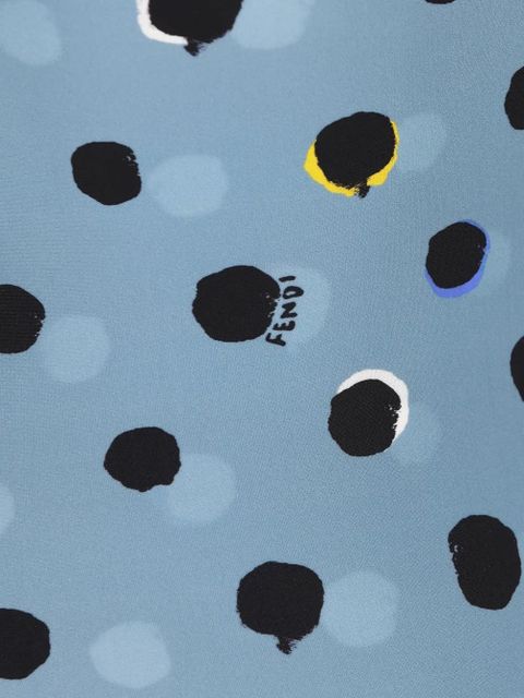 FENDI polka-dot swimsuit - Blue