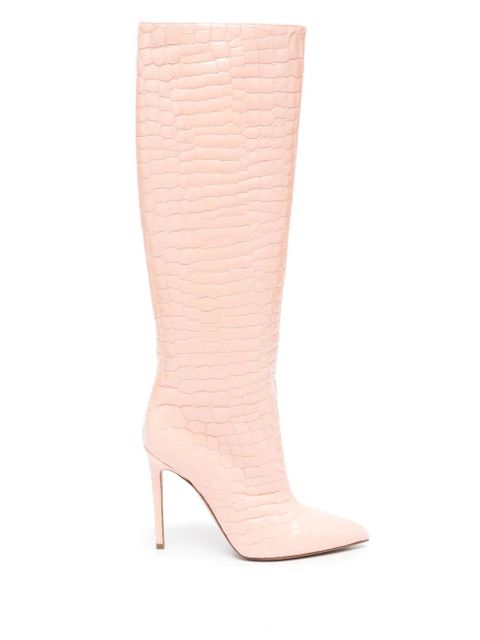 Paris Texas 120mm crocodile-embossed leather boots - Pink - zdjęcie produktu nr 1