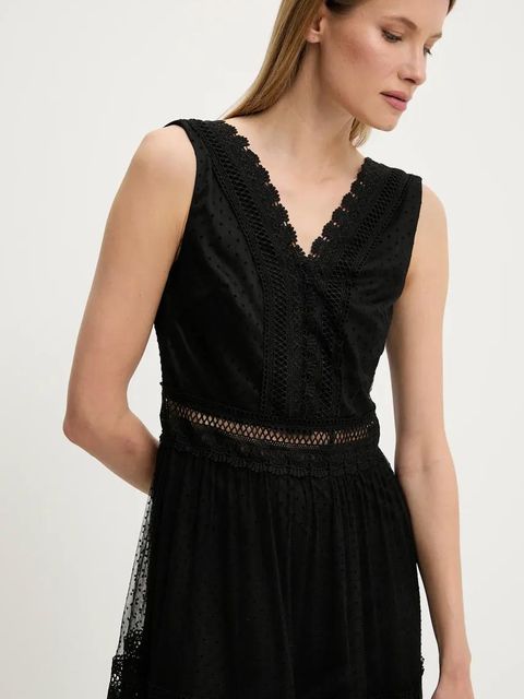 Answear.LAB sukienka kolor czarny maxi rozkloszowana - zdjęcie produktu nr 2