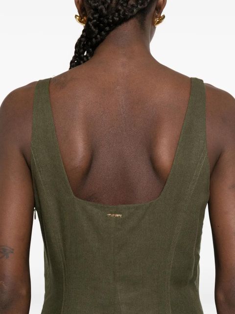 TWINSET square-neck midi dress - Green