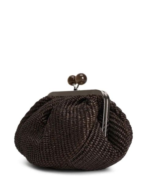 Max Mara small woven top-handle shoulder bag - Brown