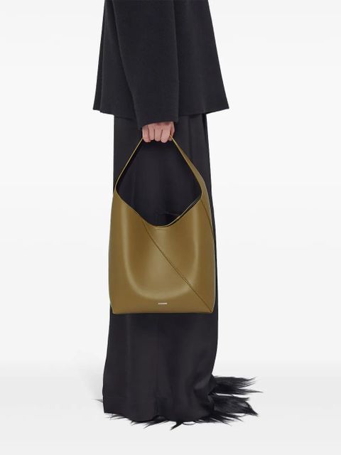 Jil Sander medium Vertigo leather shoulder bag - Green