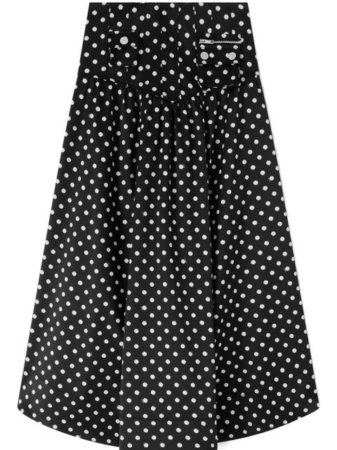 GANNI polka-dot skirt - Black
