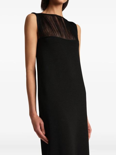 KHAITE sheer-panel maxi dress - Black - zdjęcie produktu nr 2