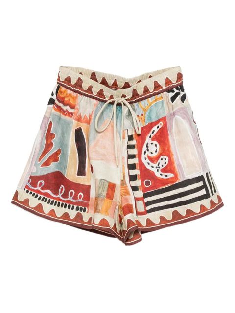 ALEMAIS Michelle abstract-print shorts - Neutrals - zdjęcie produktu nr 1