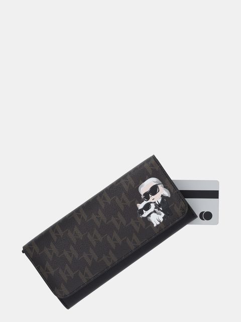 Karl Lagerfeld portfel IKON MONOGRAM damski kolor brązowy B1W32015 - zdjęcie produktu nr 2