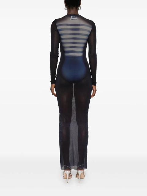 Jean Paul Gaultier mesh maxi dress - Blue