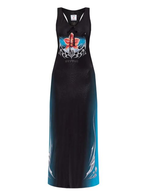 Casablanca Blades Slinky jersey midi dress - Black - zdjęcie produktu nr 1