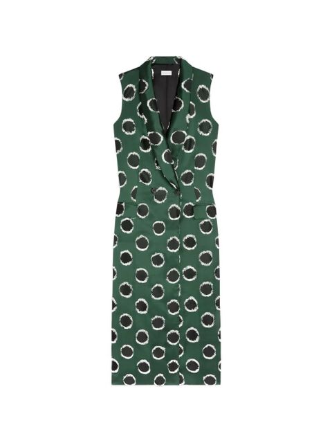 DRIES VAN NOTEN Fil coupé sleeveless coat - Green - zdjęcie produktu nr 1