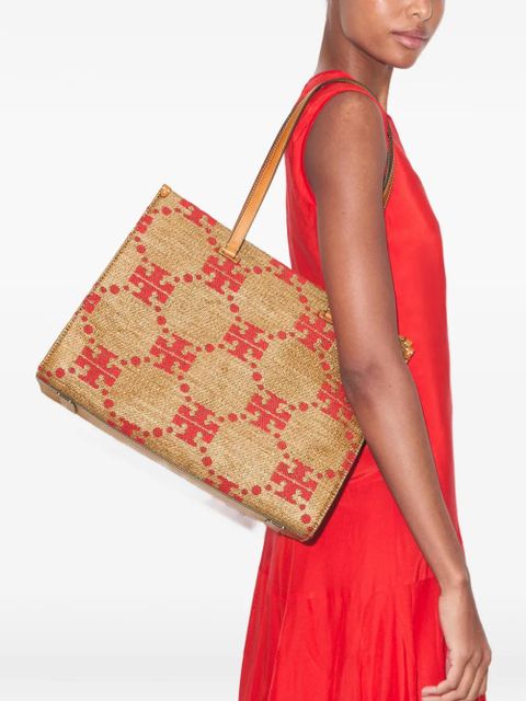 Tory Burch T Monogram woven tote bag - Neutrals - zdjęcie produktu nr 2