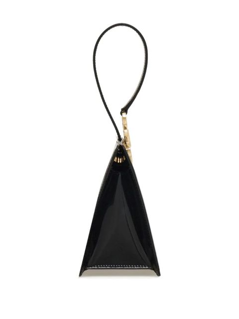 Ferragamo geometric leather handbag - Black